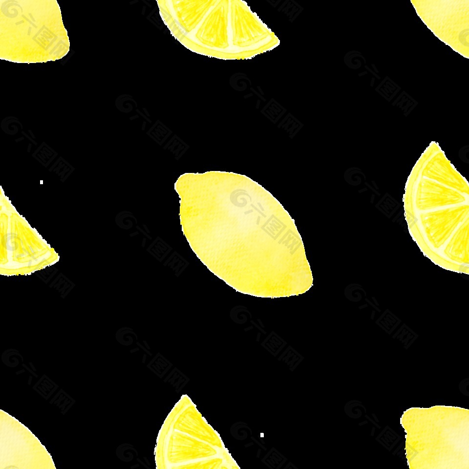 柠檬水果填充背景素材