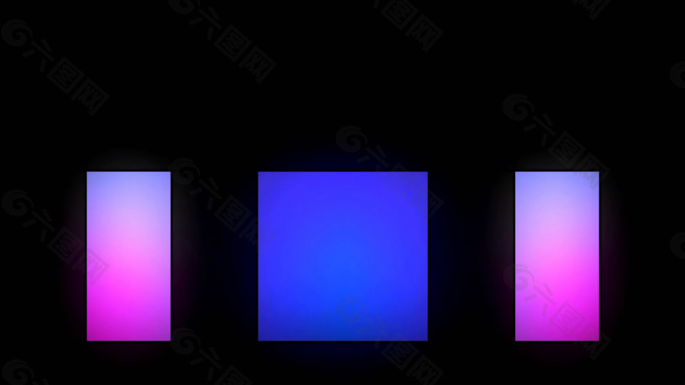 彩色紫色几何方形视频素材
