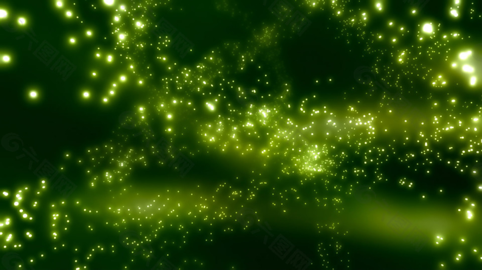 抽象空间绿色颗粒漩涡视频素材
