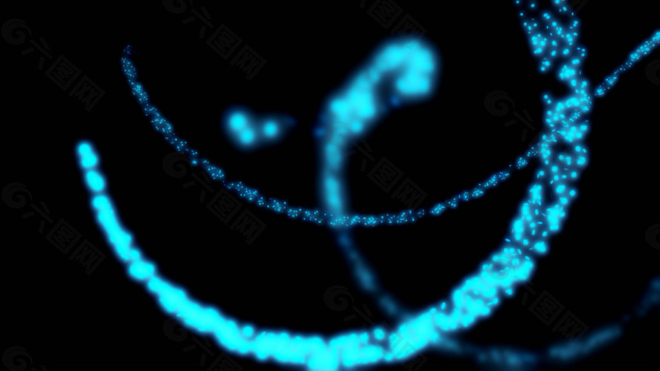 唯美蓝色旋流粒子条形运动