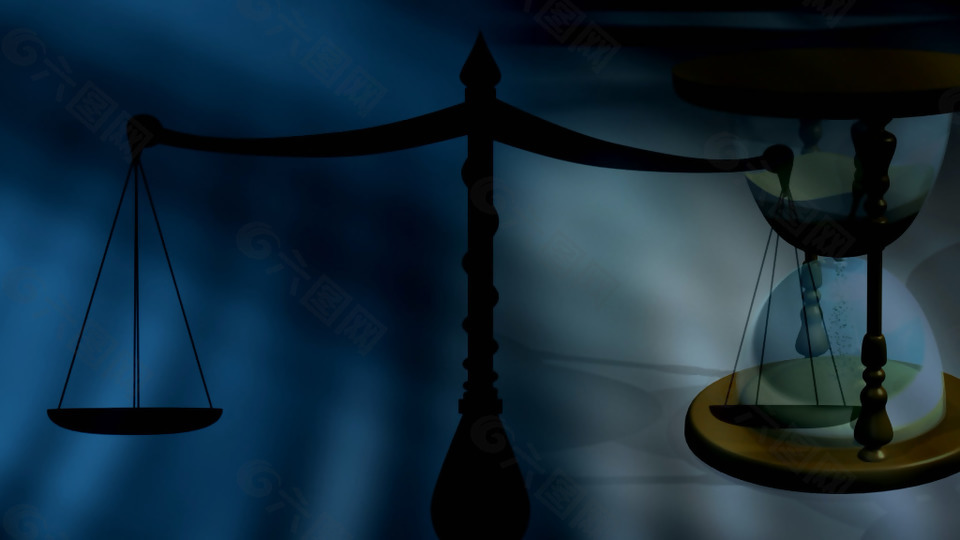 动感旋转刻度天枰沙漏视频素材