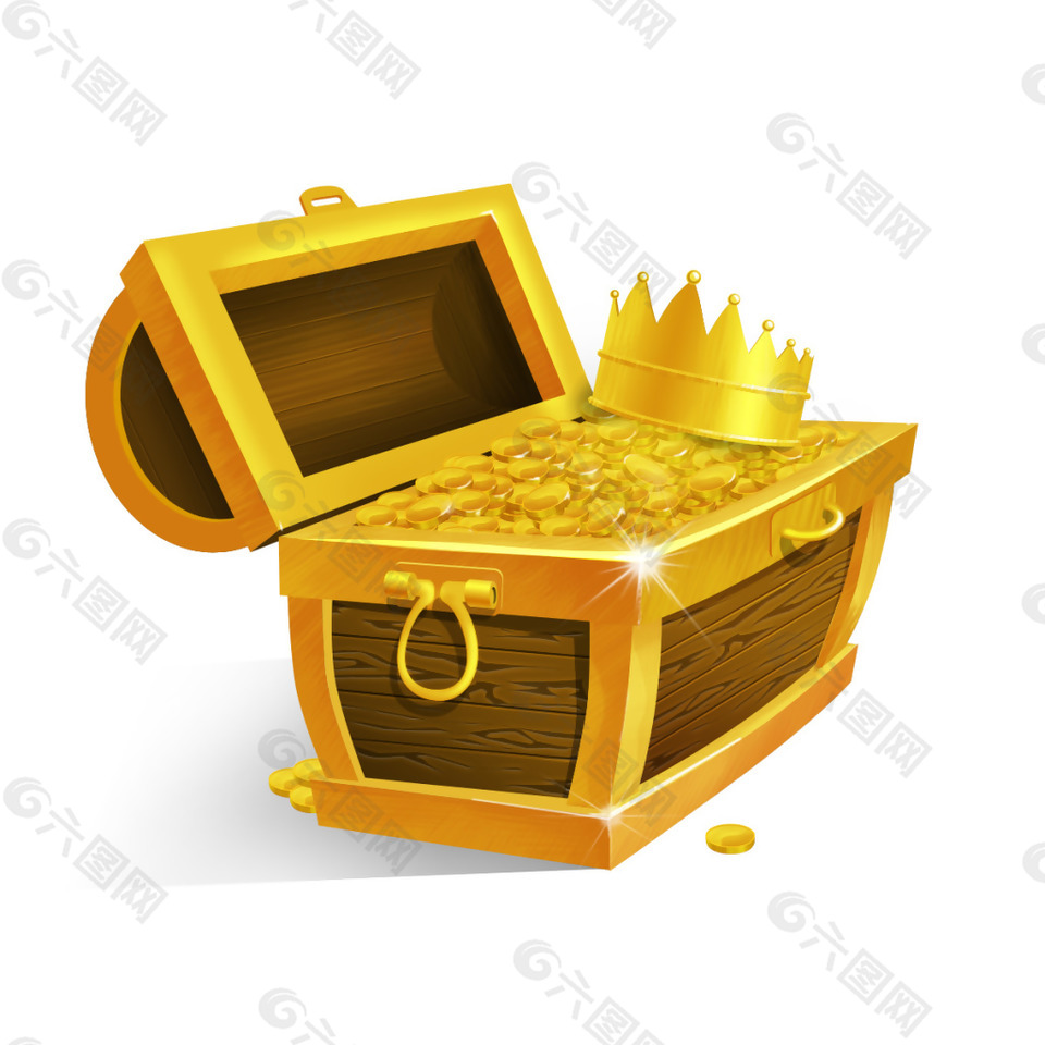 金色百宝箱金子icon图标