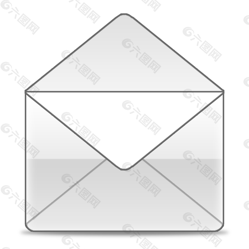 被拆开的邮箱邮件icon图标