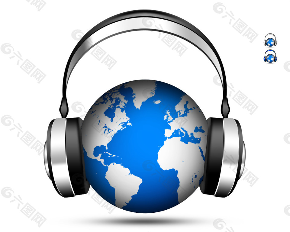 世界音乐图标环球耳机icon图标
