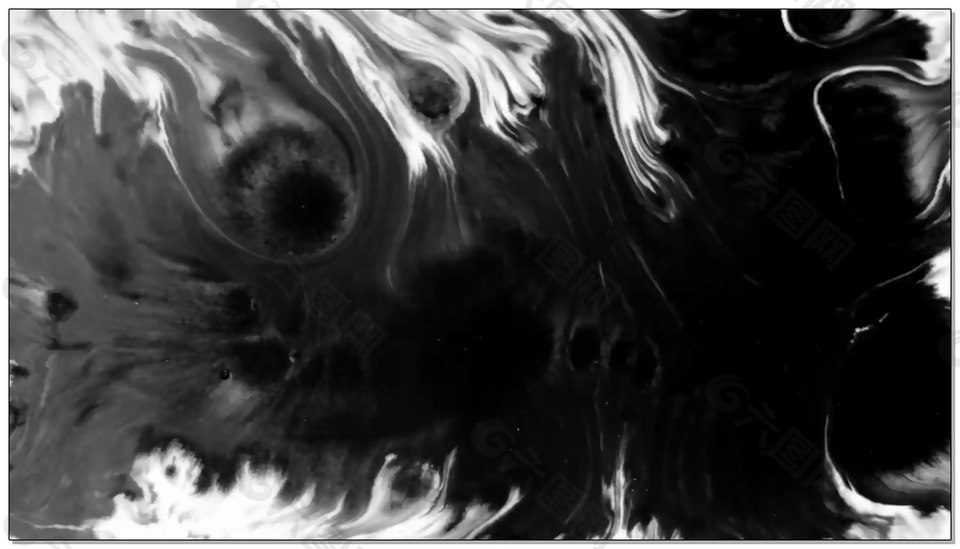 黑白水墨视频素材