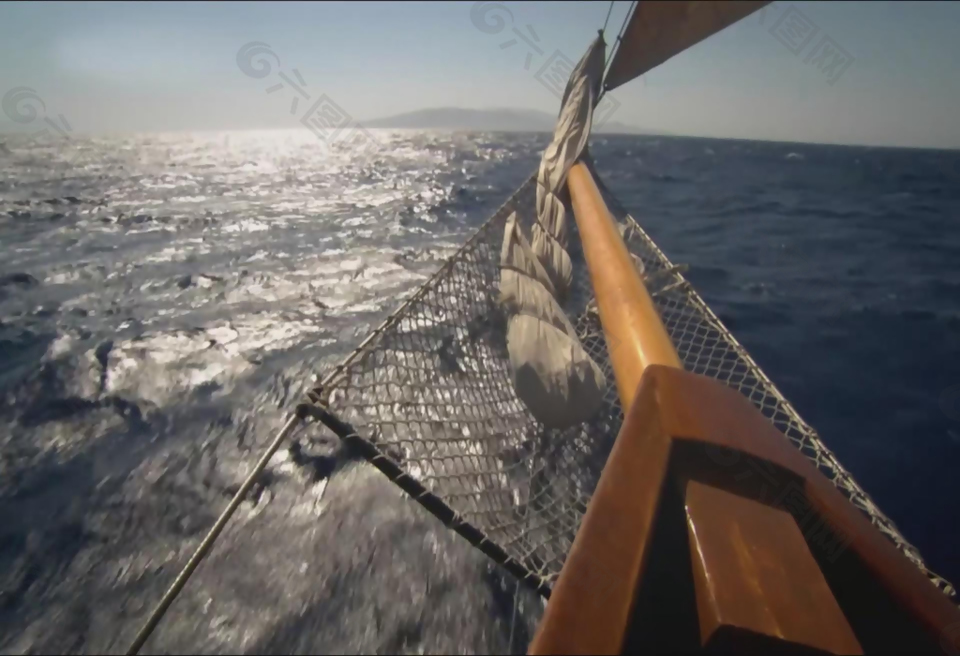 海上帆船视频素材