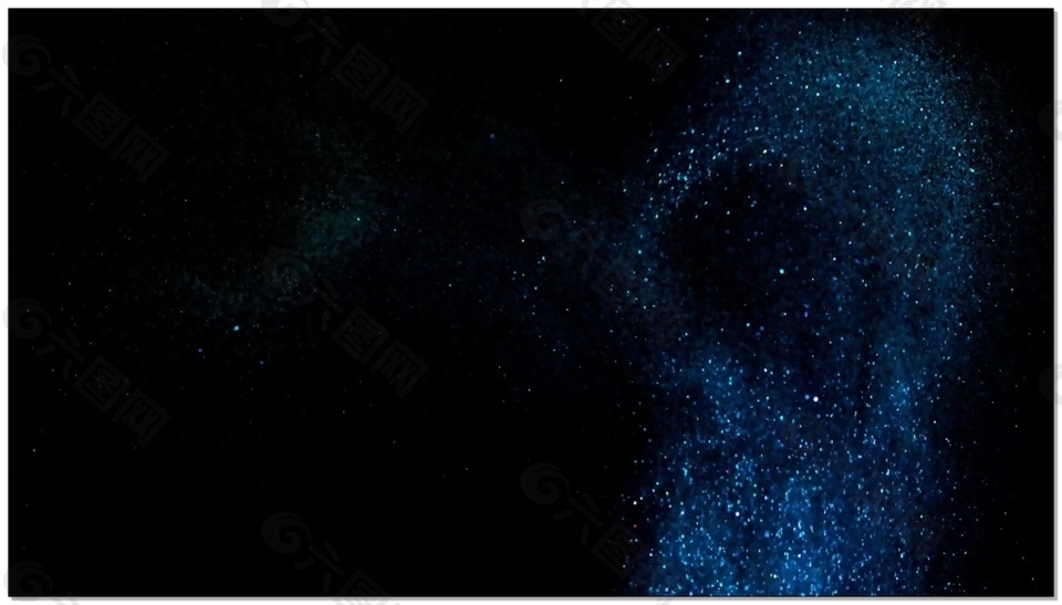 蓝色流沙粒子唯美视频素材