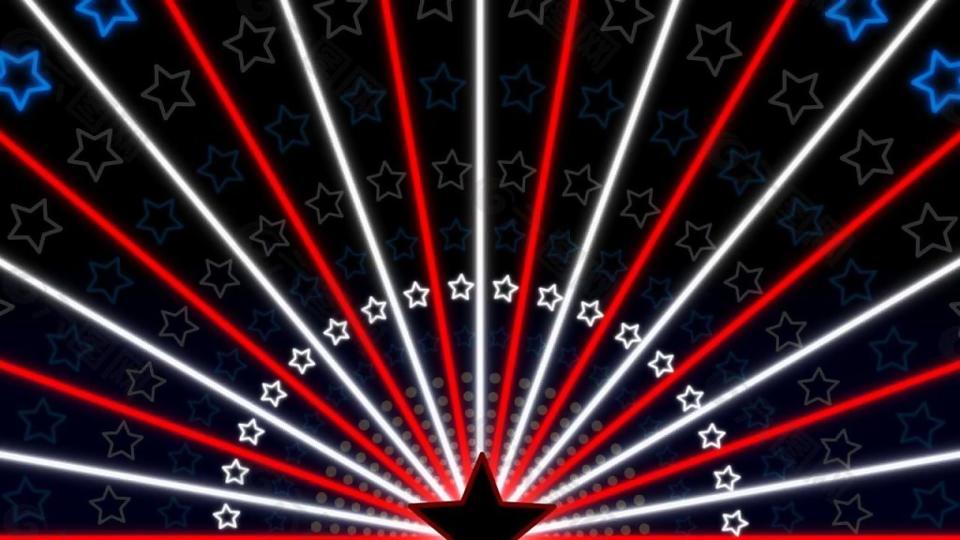 星星光线发散节日背景视频素材