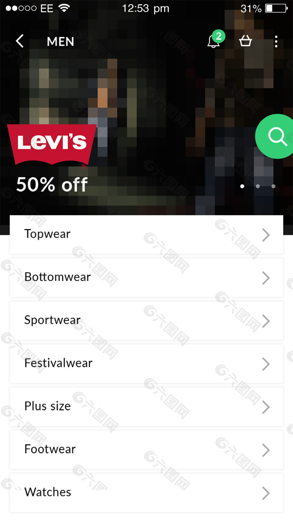 手机APP商城联系我们界面设计