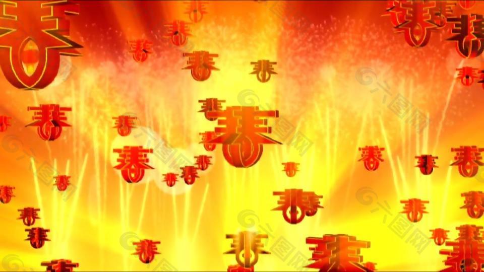 新春喜庆中国红背景循环视频素材