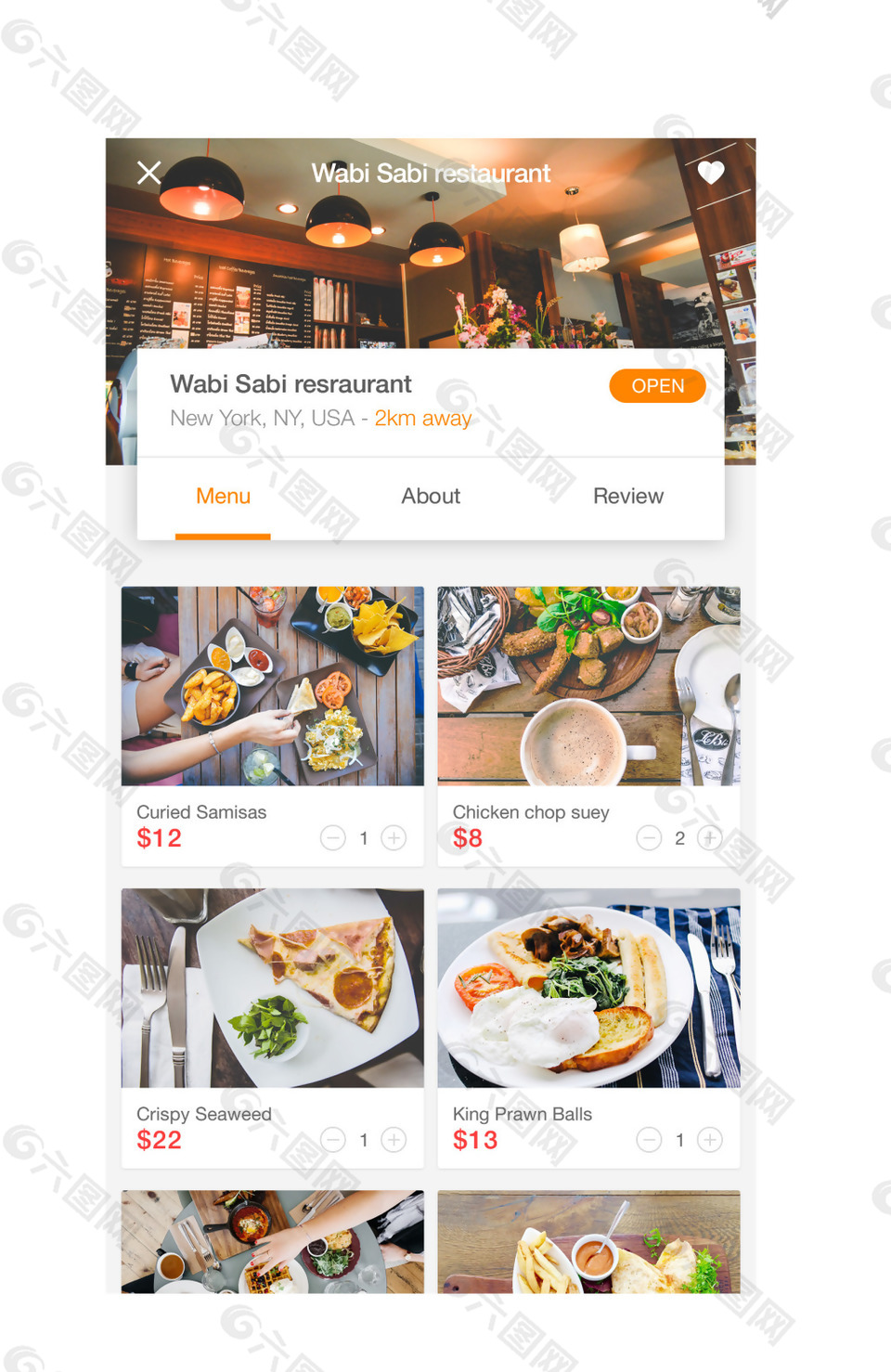 手机APP餐饮展示界面设计