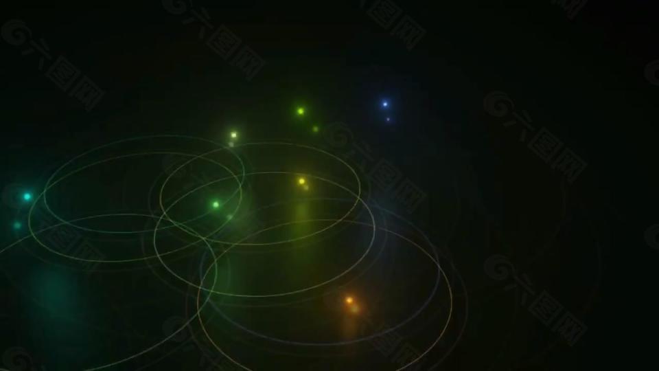 七彩星光粒子背景循环视频素材