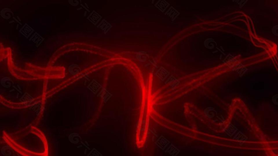 暗红光带线条扭曲变换视频素材