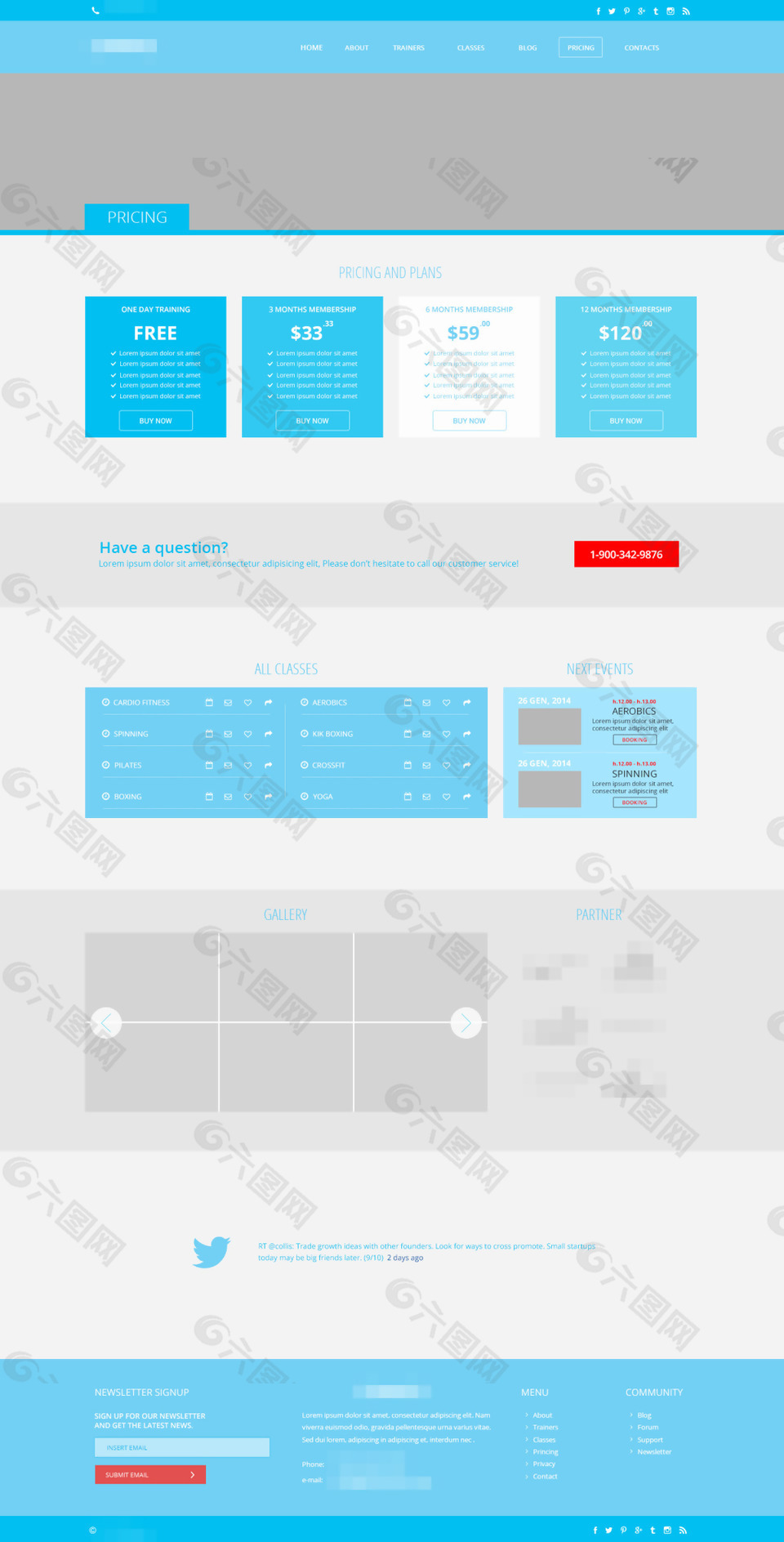 蓝色科技电商商务网站模板设计