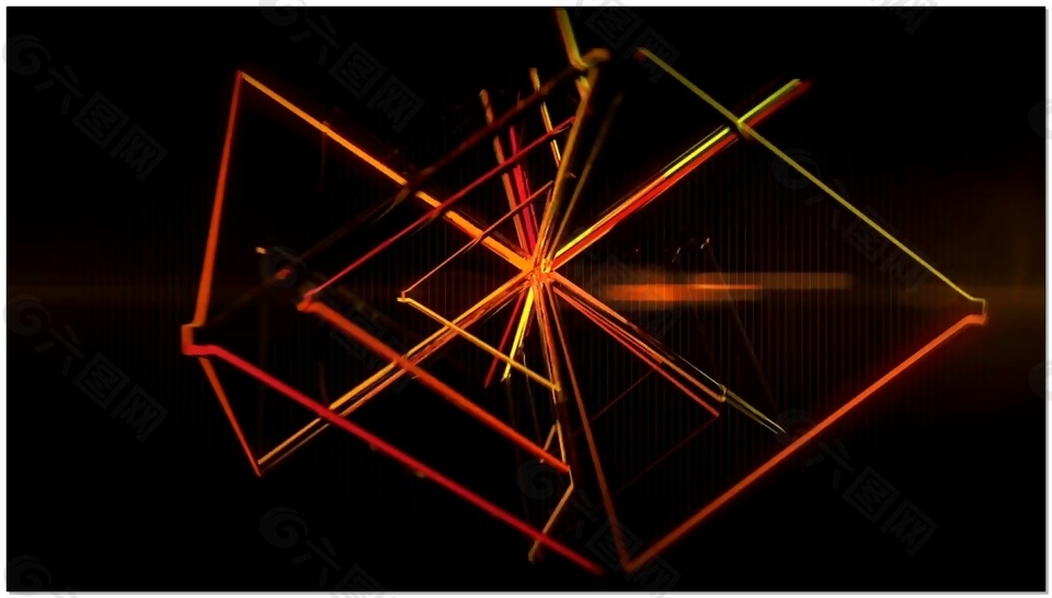 几何魔法彩色光线视频素材