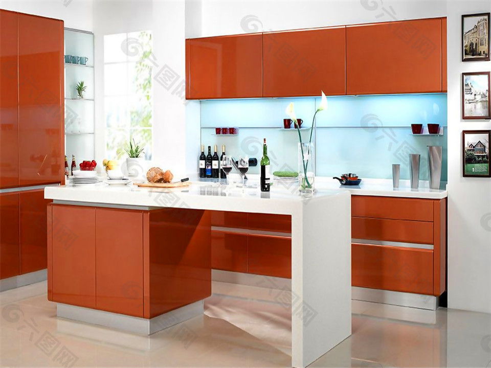 简约家装风格厨房橱柜颜色效果图