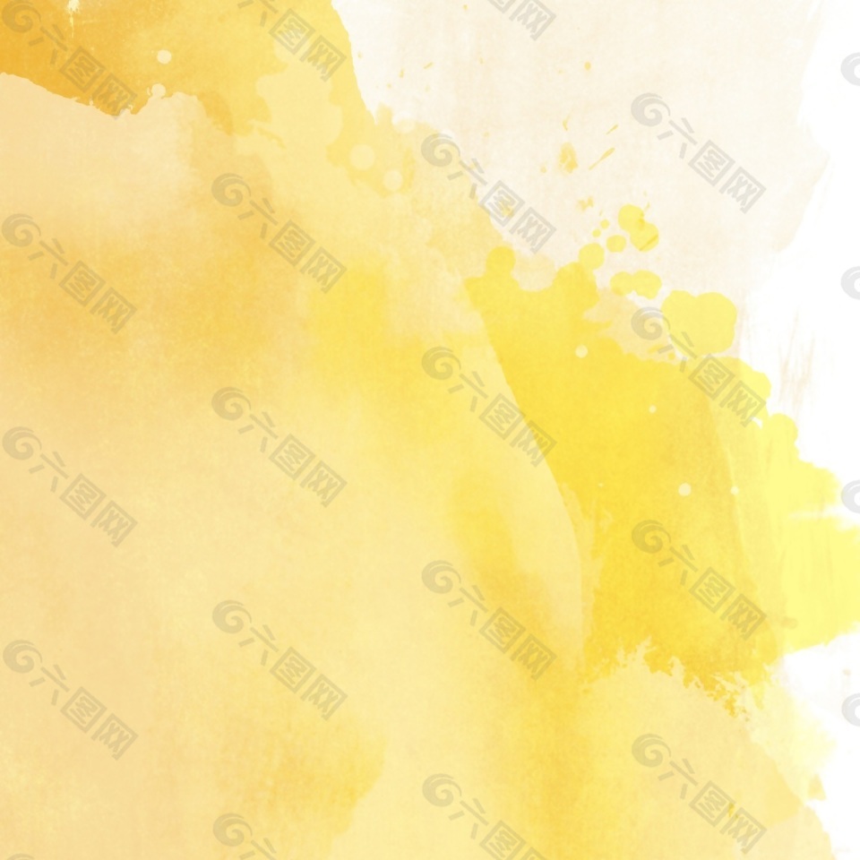 黄色手绘水彩渲染卡通背景素材背景素材免费下载 图片编号 六图网