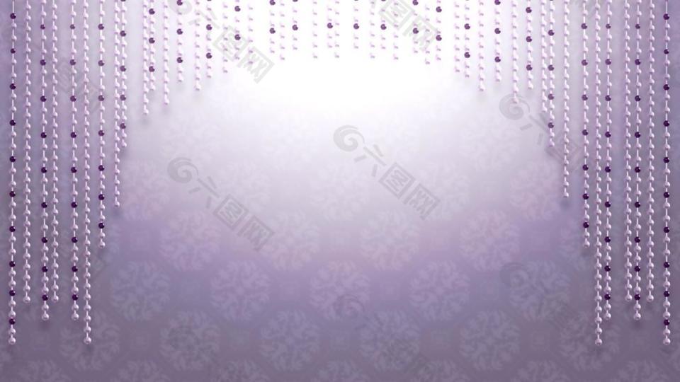 唯美浪漫紫色帘幕装饰素材