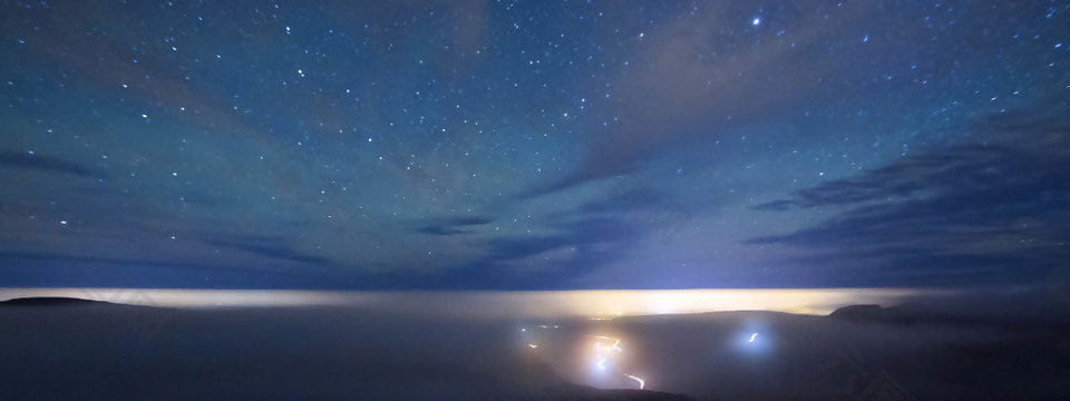 大气星空发光粒子淘宝banner背景