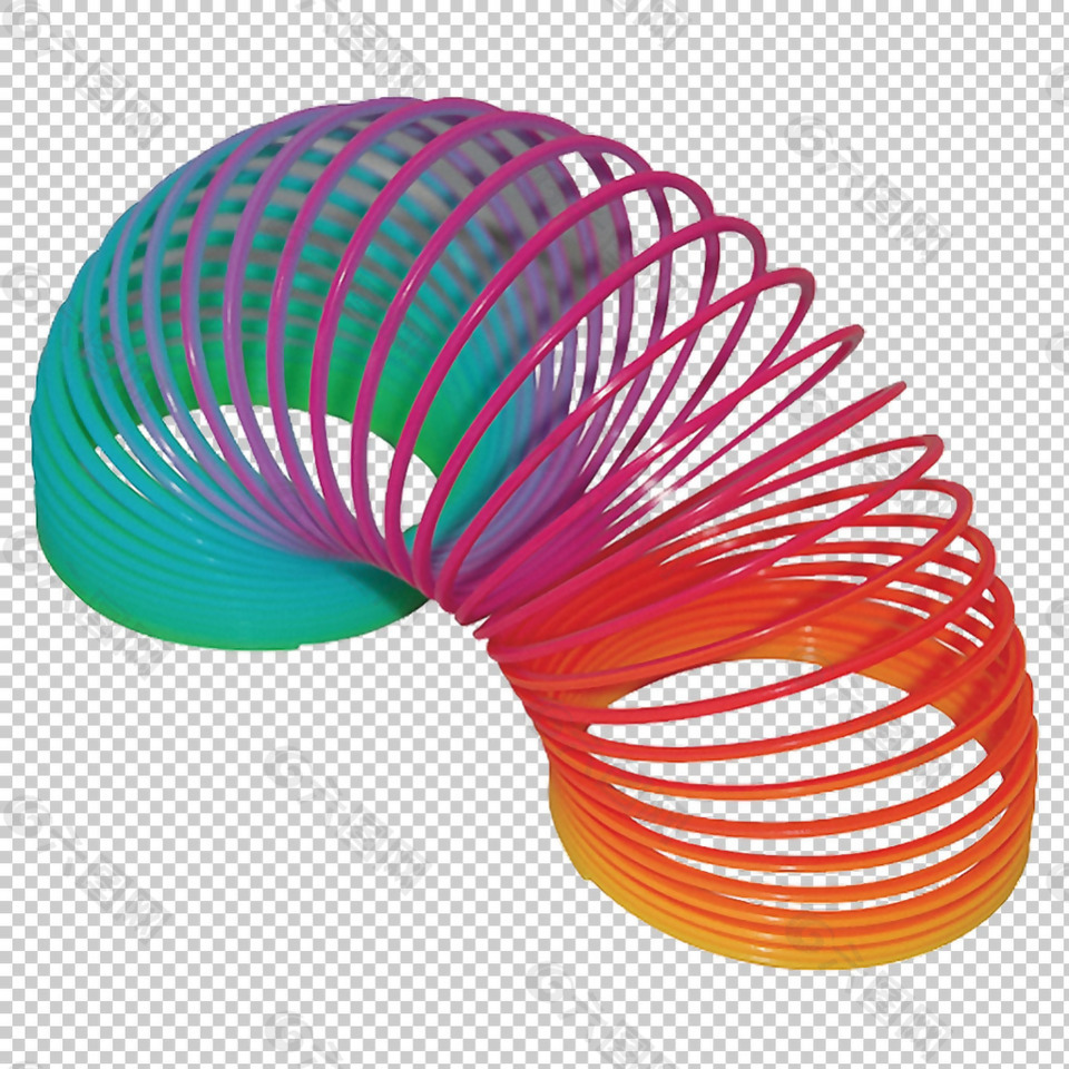 slinky彩虹圈免抠png透明图层素材