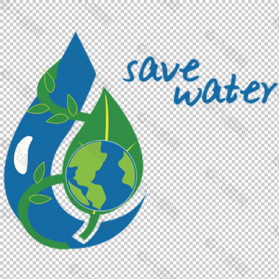 保护地球水资源创意图免抠png透明素材