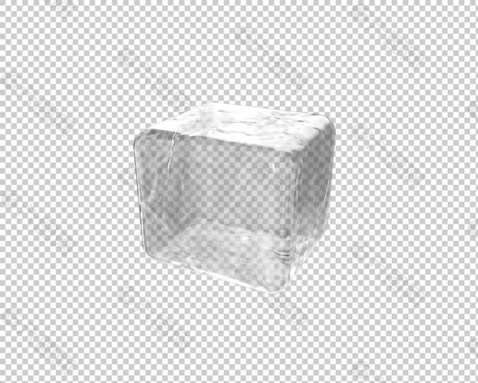 一个透明的冰块免抠png透明图层素材
