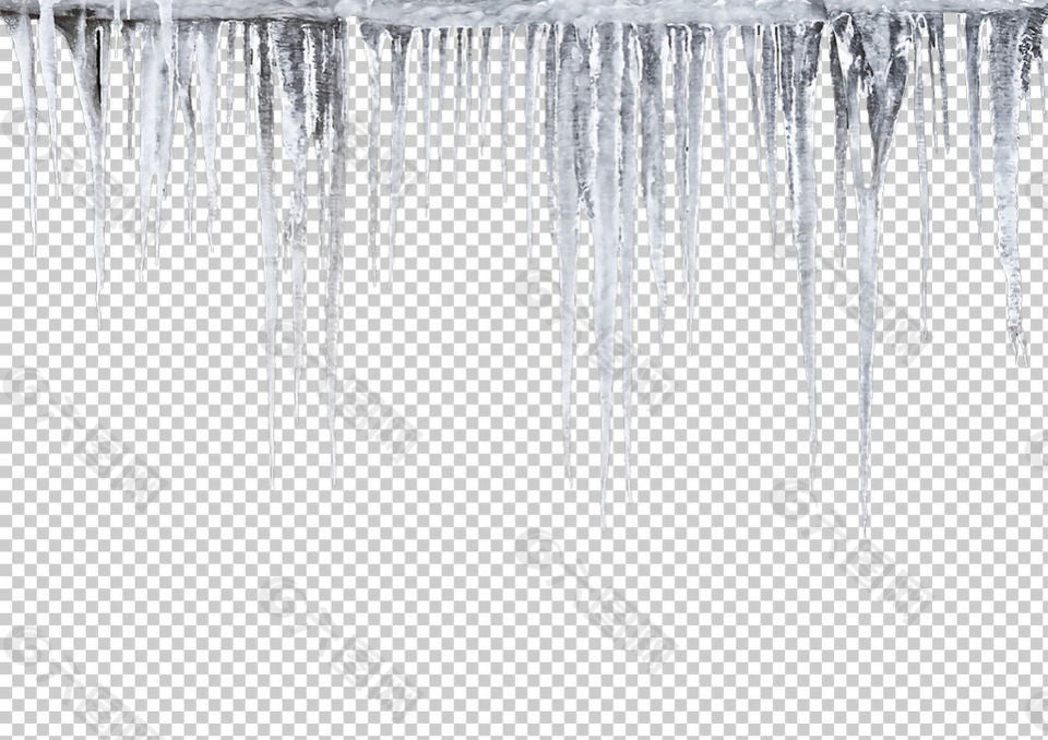 密集排列的冰柱免抠png透明图层素材