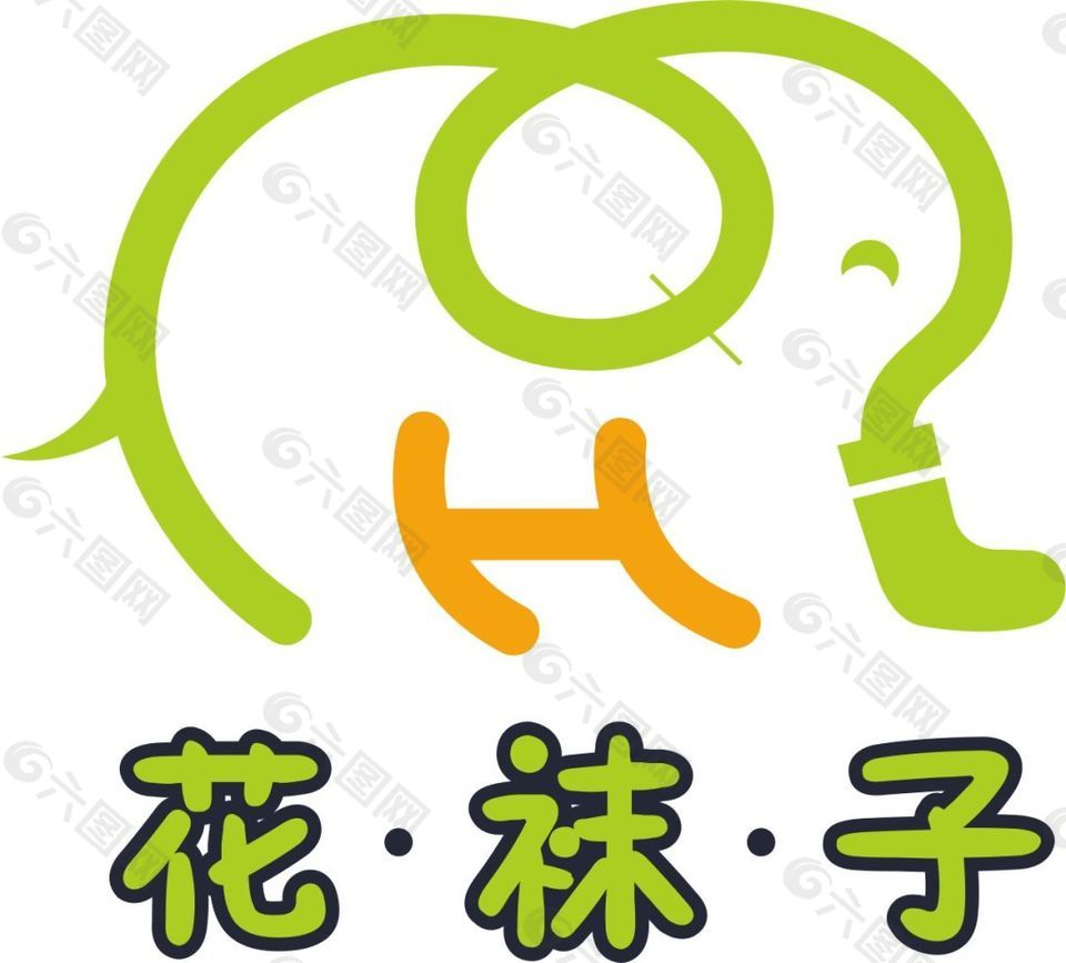 花袜子logo素材