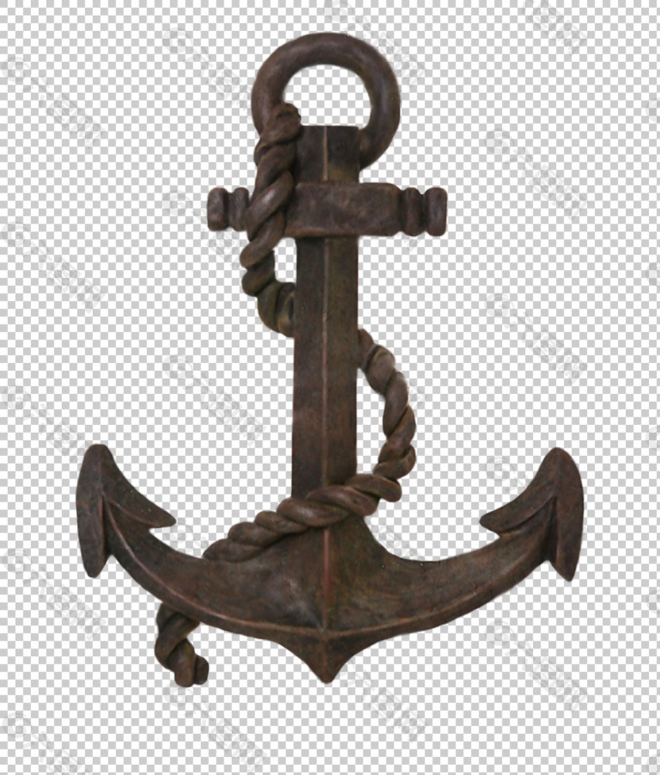 古老的船锚免抠png透明图层素材