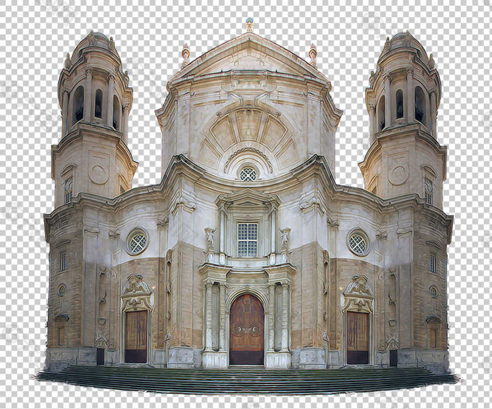 古朴的大教堂免抠png透明图层素材