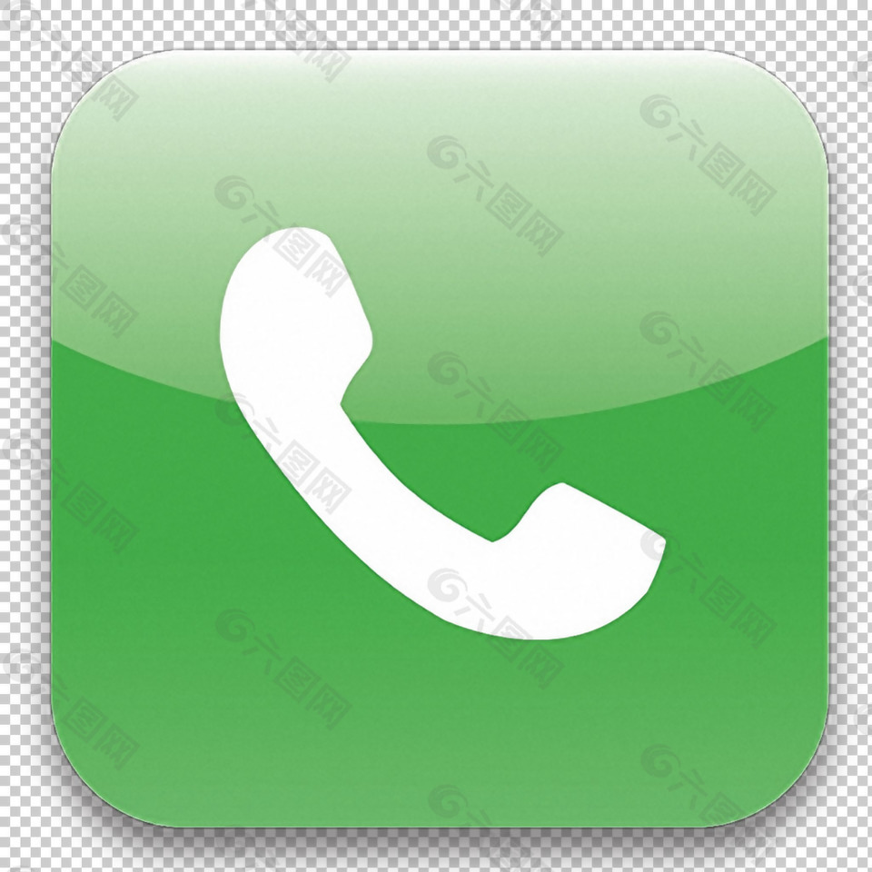 绿色电话图标免抠png透明图层素材
