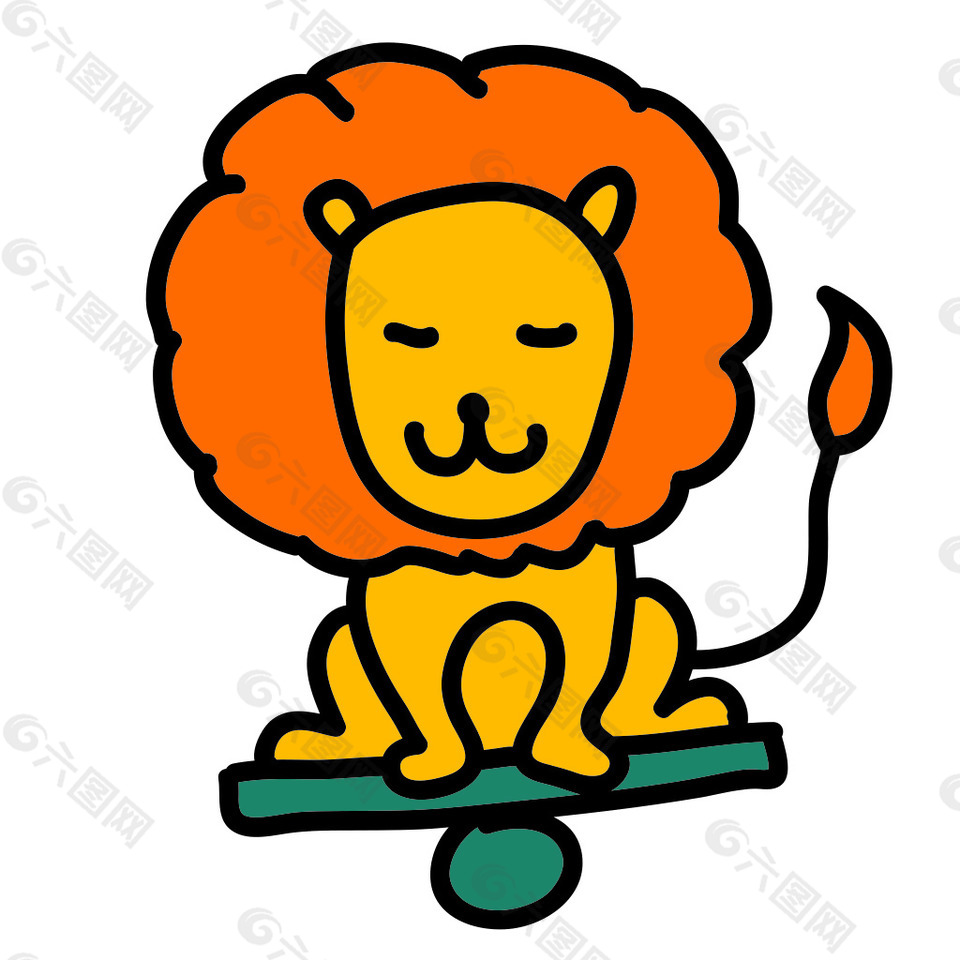 网页UI动物狮子icon图标设计