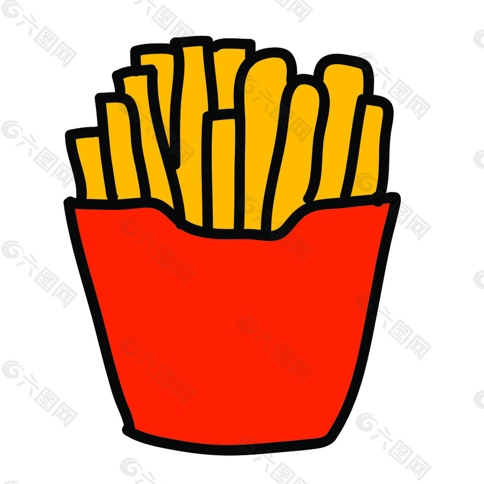 薯条icon图标设计