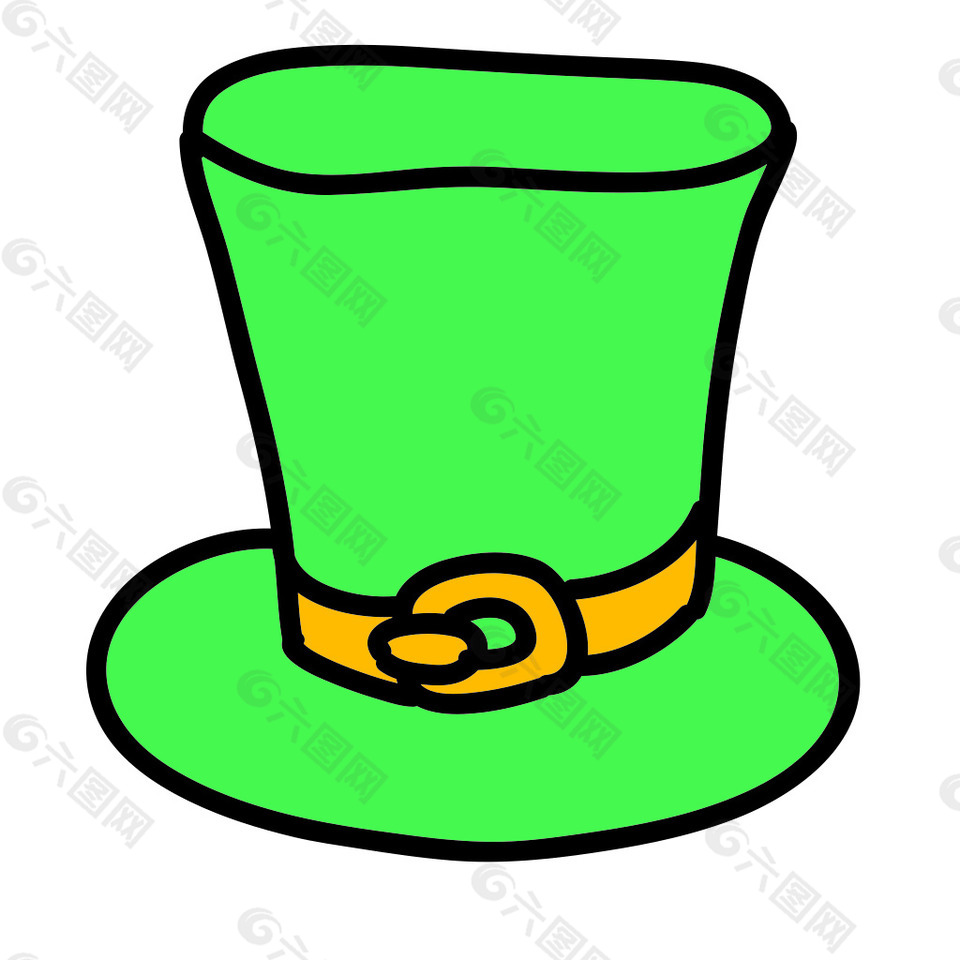 绿色帽子icon图标设计