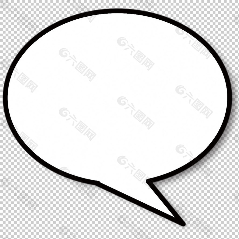 白色简约对话气泡免抠png透明图层素材设计元素素材免费下载(图片编号