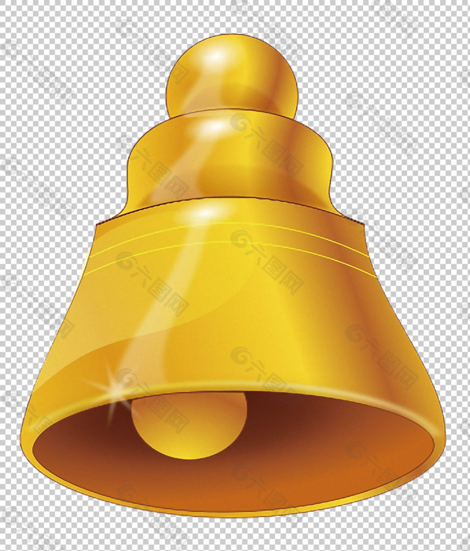金色闪光的风铃免抠png透明图层素材