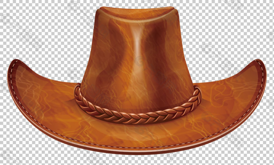 棕色牛仔帽子免抠png透明图层素材
