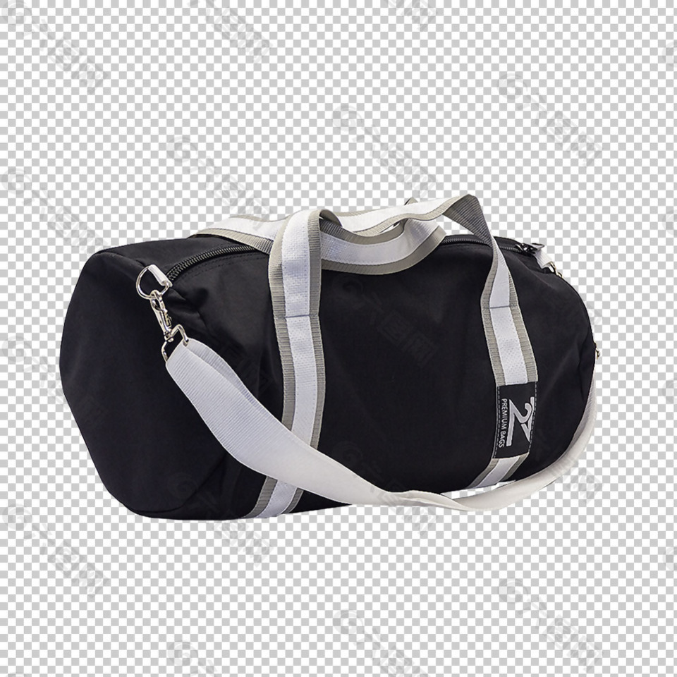 黑色行李挎包免抠png透明图层素材