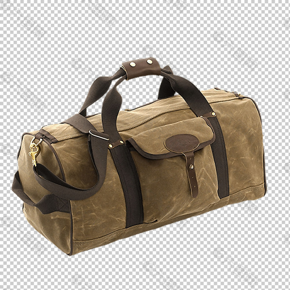 栗色牛皮行李袋免抠png透明图层素材