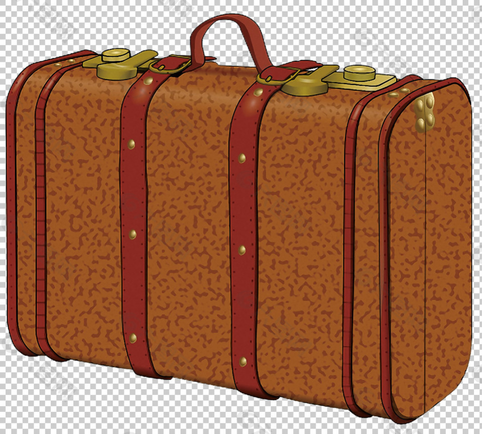 经典手提行李箱免抠png透明图层素材
