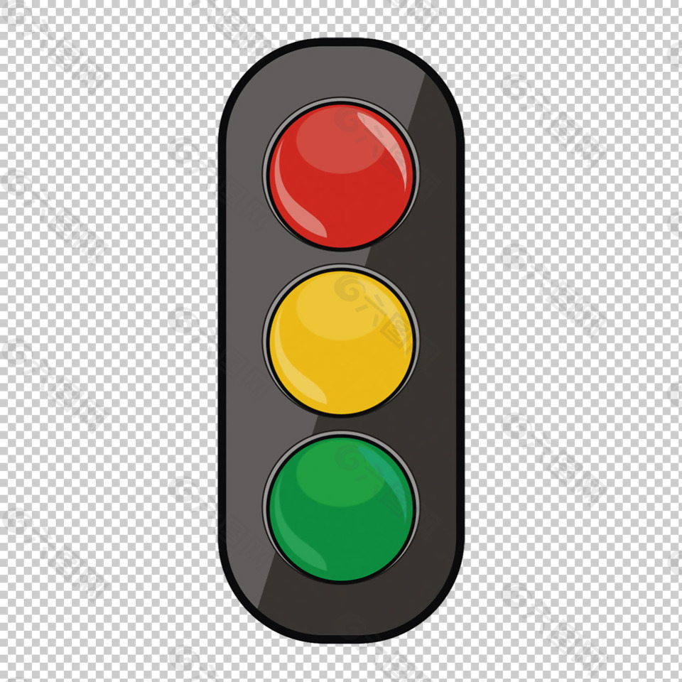 红黄绿信号灯免抠png透明图层素材
