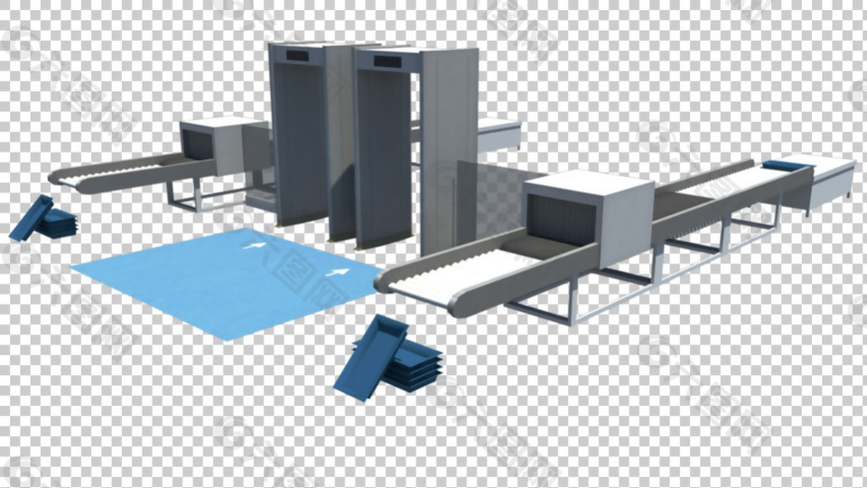 机场安检系统免抠png透明图层素材