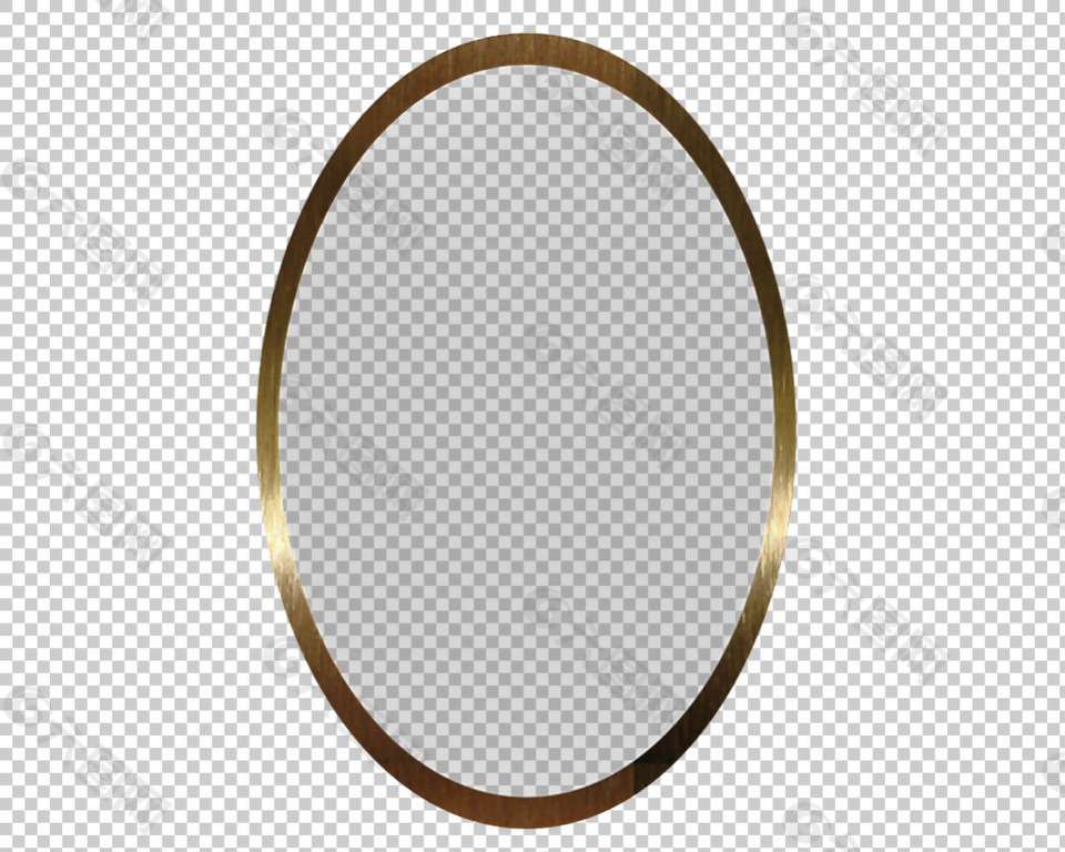 椭圆边框免镜子抠png透明图层素材