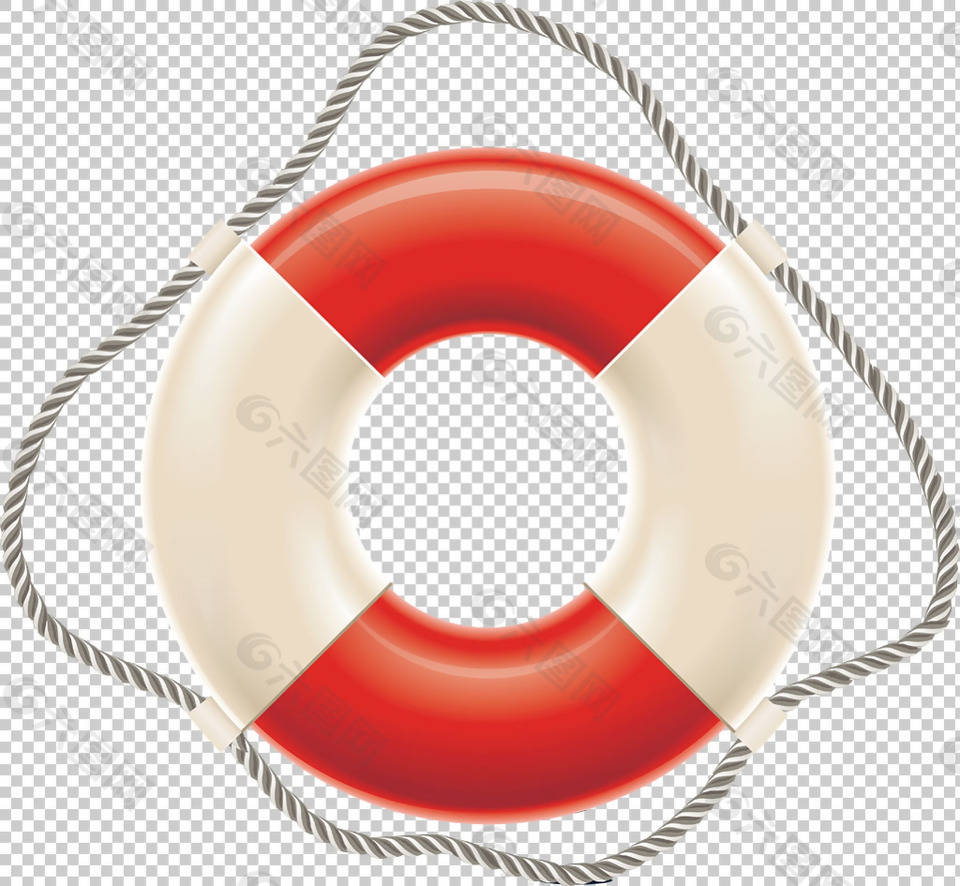 红色游泳圈免抠png透明图层素材