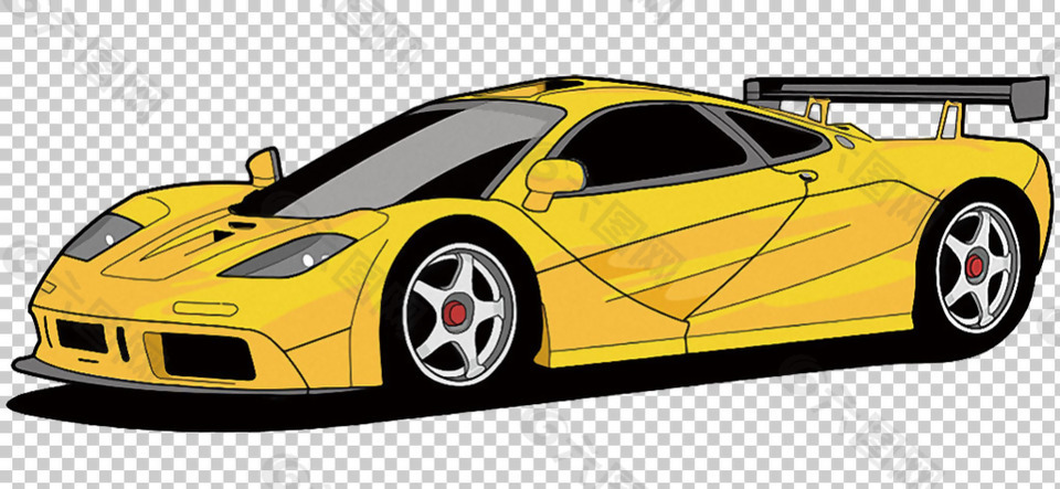 迈凯伦黄色跑车免抠png透明图层素材设计元素素材免费下载 图片编号 六图网