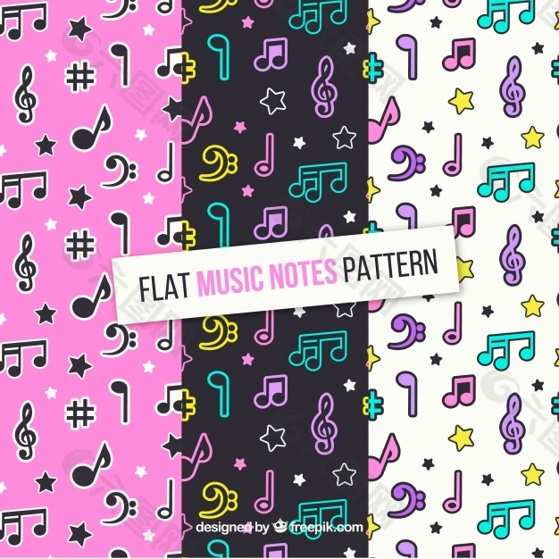 八十年代的音符纹样