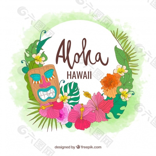夏威夷元素背景