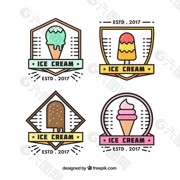 冰淇淋徽章系列
