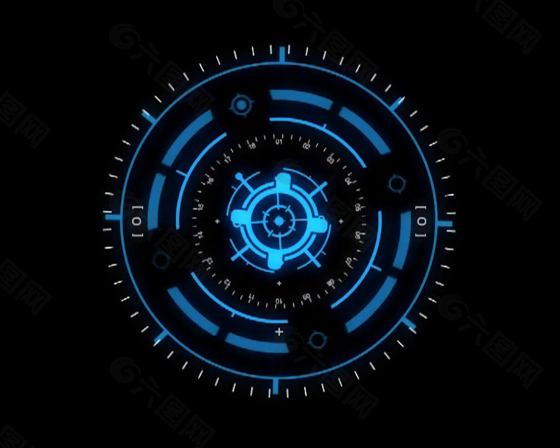 圆形高科技元素视频