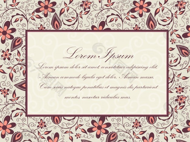 花的背景插图的婚礼邀请和公告牌。典雅华丽的花卉背景。花的背景和优雅的花朵元素。设计模板。